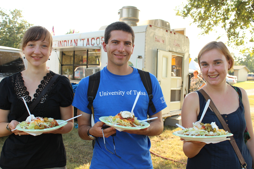 Students try food from around the world, Global Education Students