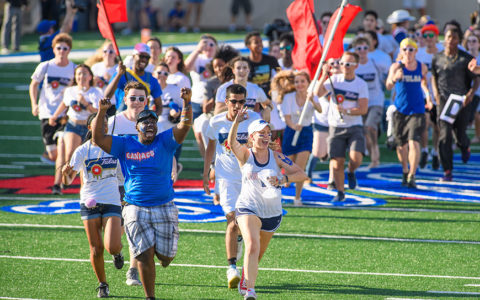 students running on the field