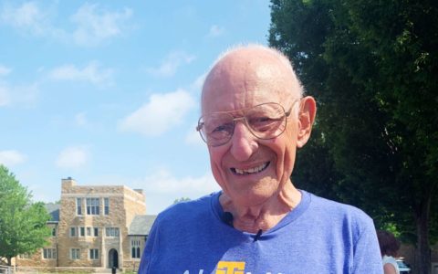 Frank Riesinger WWII Veteran Bell Ringing