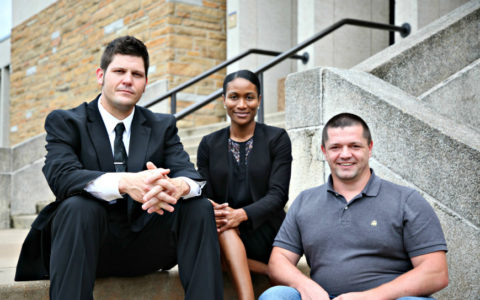 Jared Cannon, MaryJoy Chub and Anthony Agostino (students in the Immigrants Rights Project clinic at TU Law)