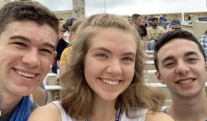 Me and two friends at a TU Hurricane football game