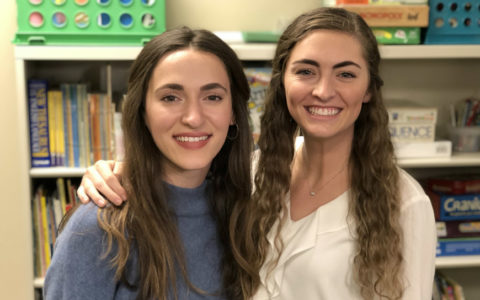 Schweitzer Fellowship fellows and speech-language pathology students Emily Gore and Gabrielle Cozart