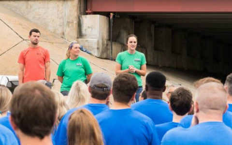 TU Law Public Interest Board students volunteering with Night Light Tulsa