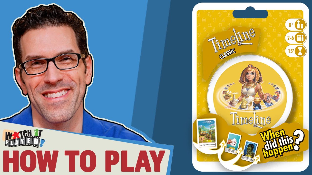 How to Play Timeline board game: presenter and game box