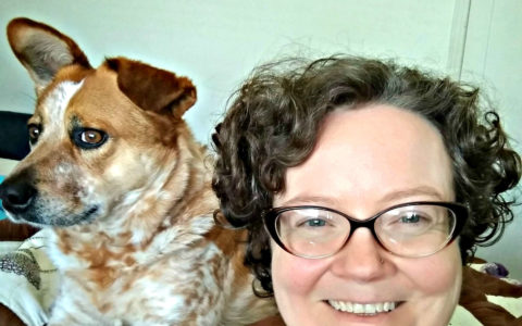 Sara Beam and her dog Roscoe