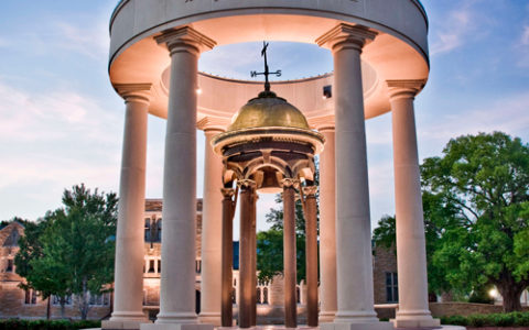 bayless plaza at sunset