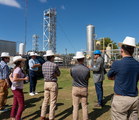 Photograph of industry partners tourning TU's North Campus research facilities.