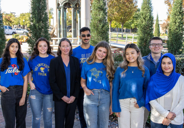 Dr. Pepin with Oxley College of Health & Natural Science students