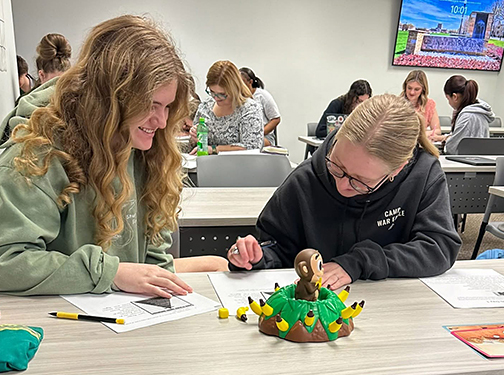 Photograph of Communication Science and Disorders students at UTulsa