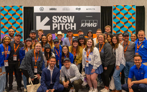 UTulsa students at SXSW Pitch, a top school for entrepreneurs per Princeton Review rankings.