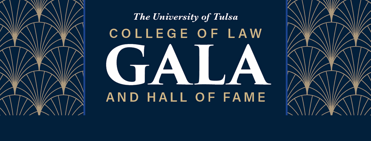 TU Law Alumni Gala invitation with Art Deco design.
