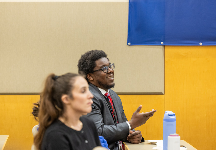 UTulsa Law student asking a question