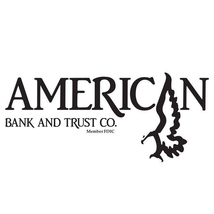 American Bank and Trust Co. logo featuring an eagle design. Member FDIC.