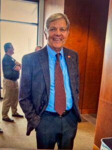 Bob Graalman smiles at Oklahoma Higher Education Hall of Fame induction ceremony.