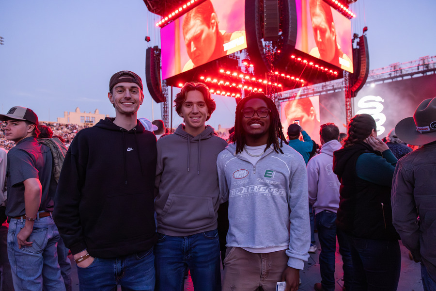 Friends at Zach Bryan Tulsa concert.