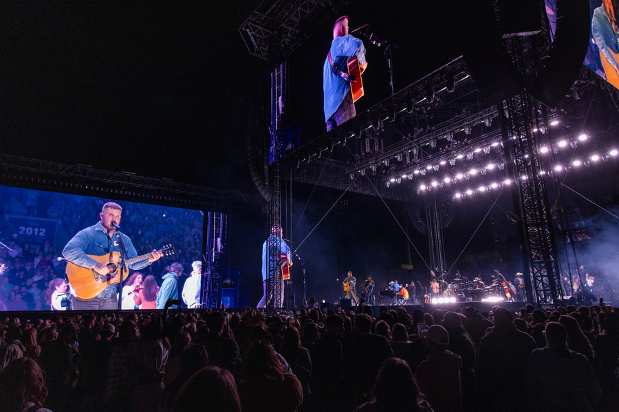 Zach Bryan performs live at H.A. Chapman Stadium.