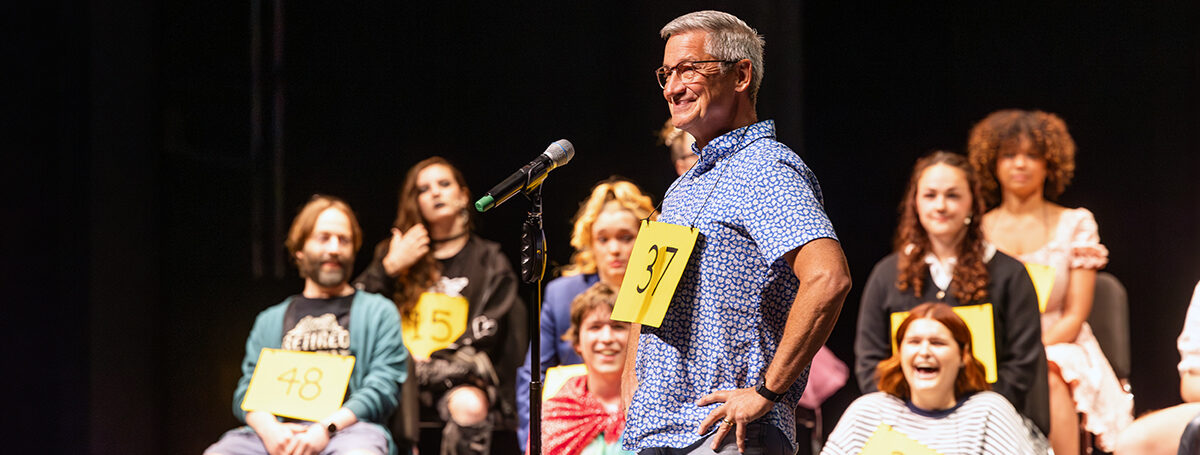 Performers on stage during a UTulsa theater performance