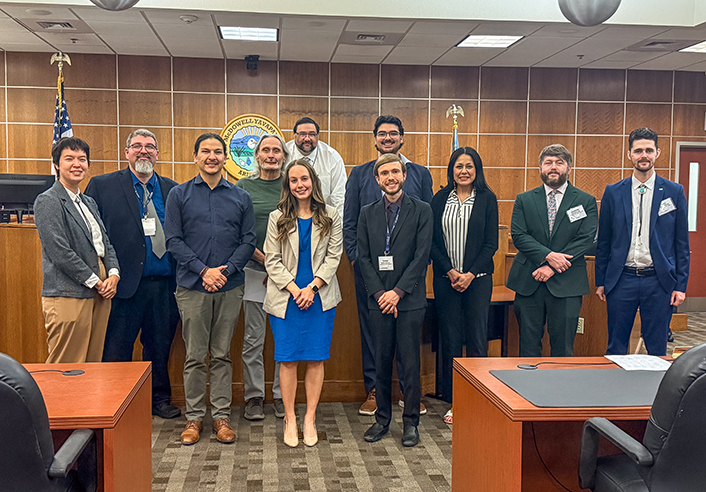 Native American law students at tribal court