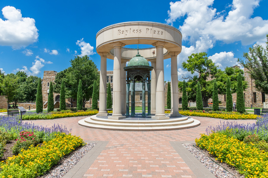 Bayless Plaza summer campus beauty