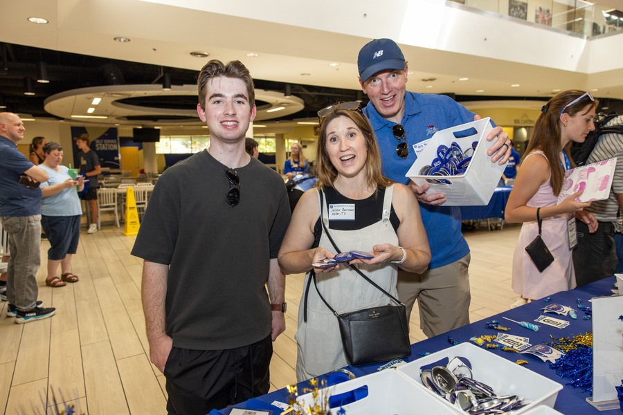 Students and parents at orientation