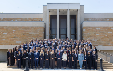 UTulsa Law students in front of building