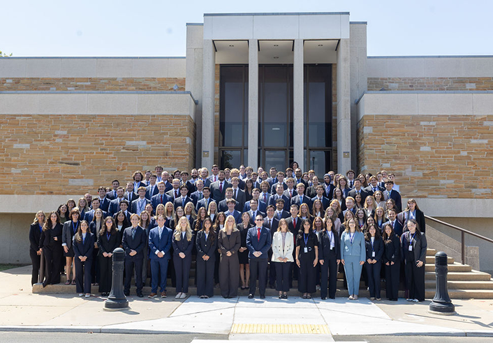 UTulsa Law students in front of building