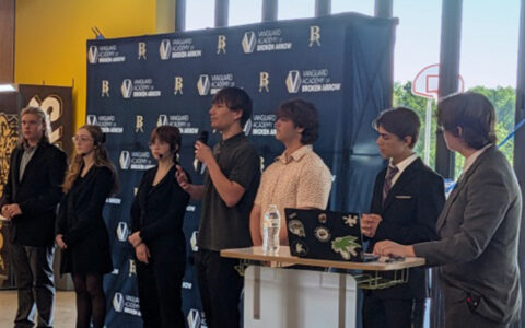 Students present at Vanguard Academy competition