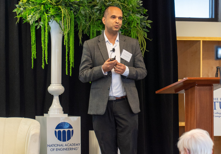 aaditya khanal presenting at National Academy of Engineering event
