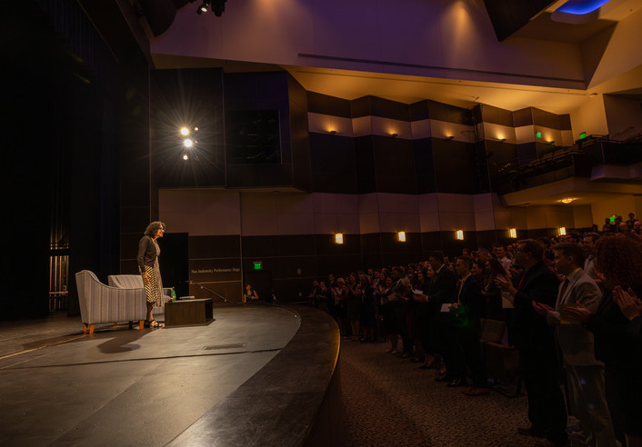 U.S. Supreme Court Justice Sonia Sotomayor receiving a standing ovation.