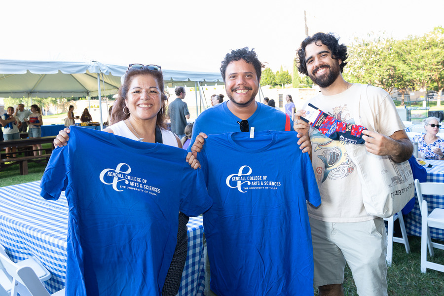 Family at Kendall College of Arts & Sciences back-to-school picnic
