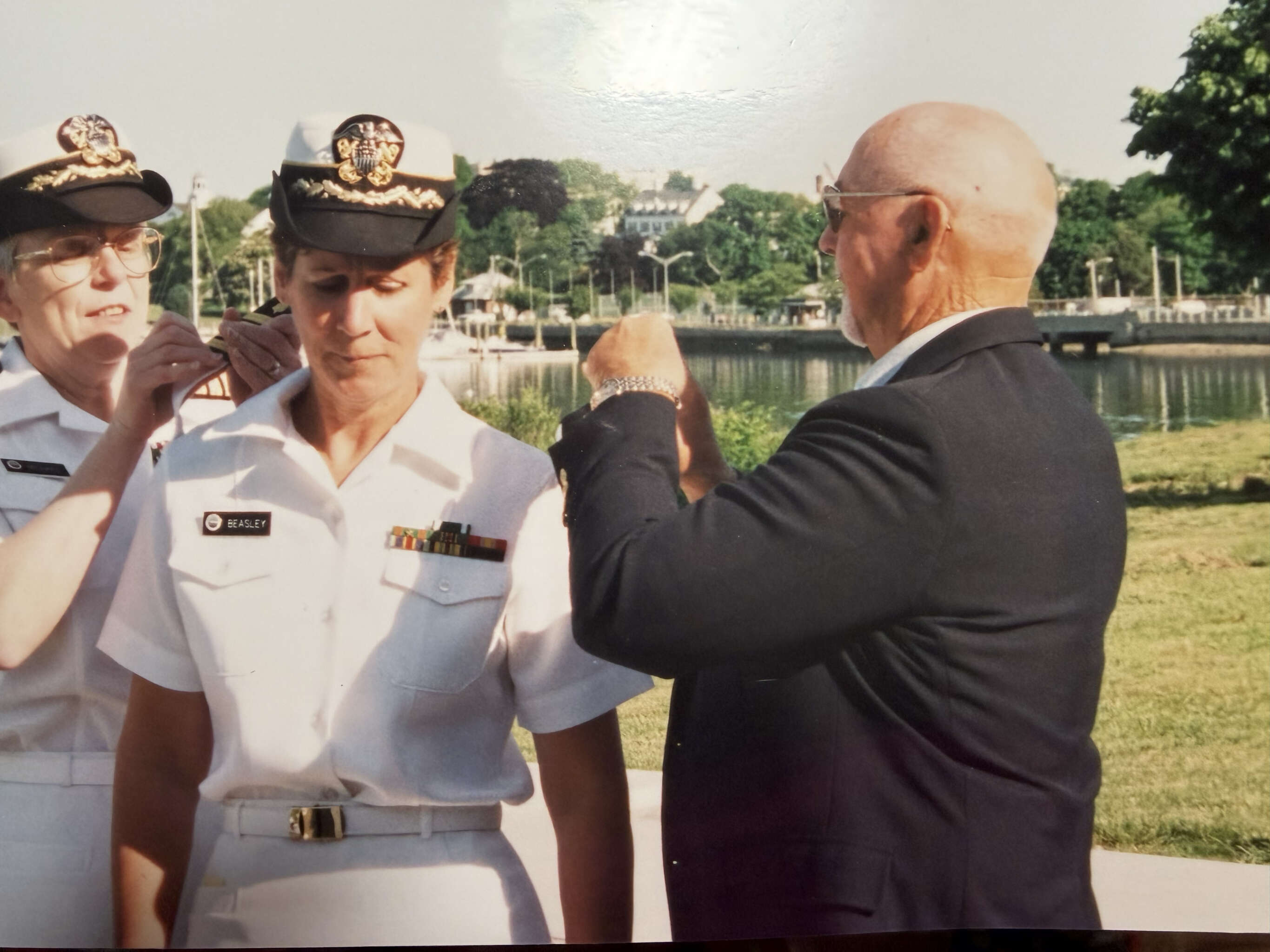 Capt. Beasley receives Navy promotion